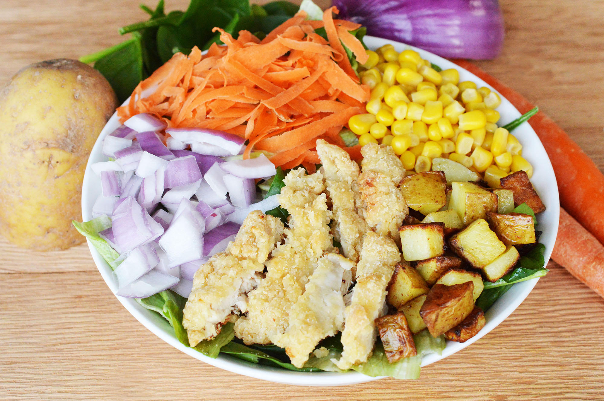 Southern Fried Chicken Salad - It's Really Kita