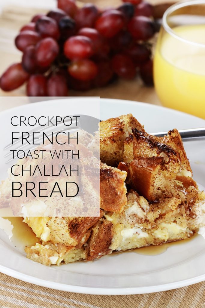 I am all about cooking more at home and not eating out especially when it comes to breakfast foods. Crockpot french toast with challah bread is the bomb if you want a great meal the next morning.